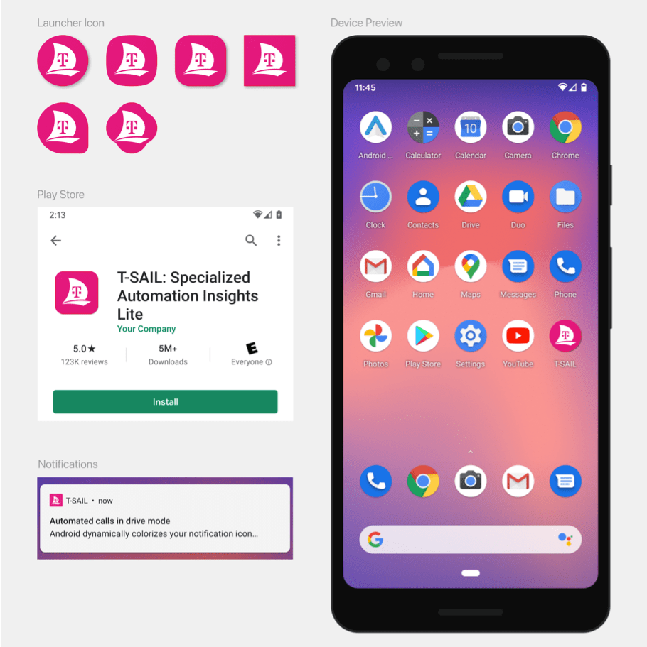 I created T-SAIL logo using Adobe Illustrator